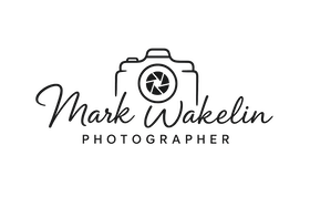 Mark Wakelin Photographer logo with a stylized camera icon above the name.